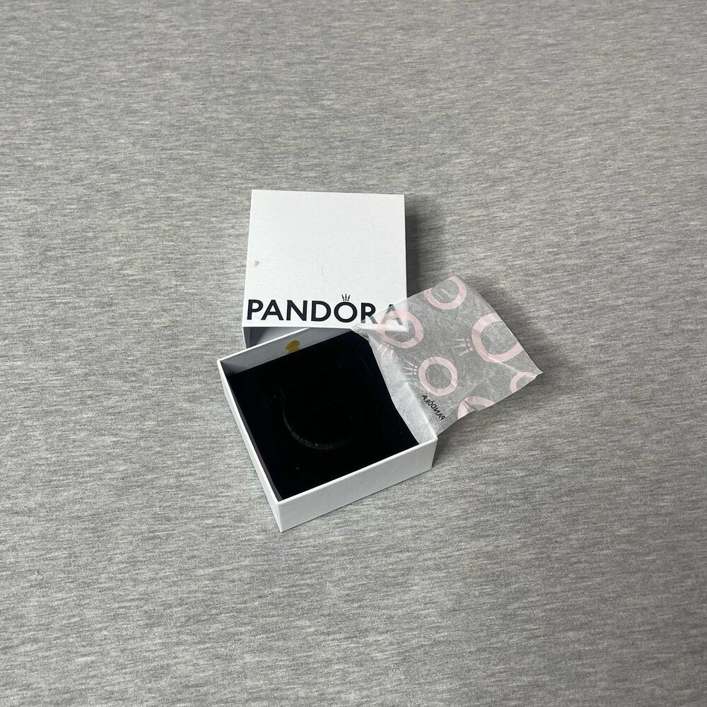 PANDORA White 3.5”x 3.5” Jewelry Necklace & Bracelet Gift Box